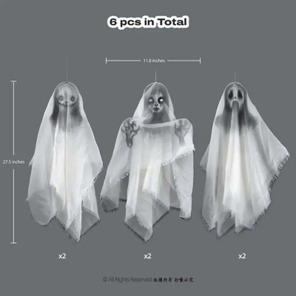 Floating Ghost Garland Halloween Decoration Creepy Fabric Ghost Party Supplies